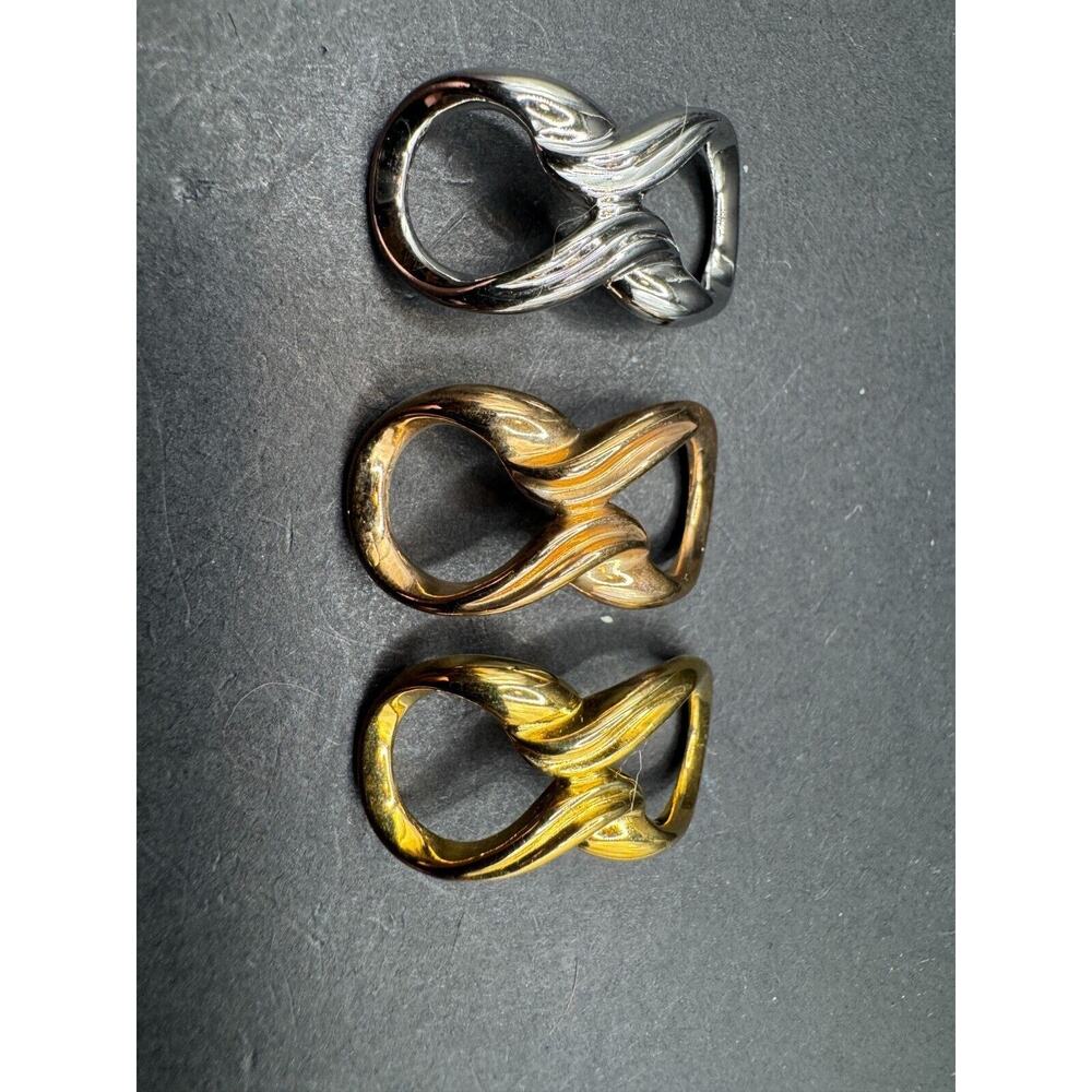 UTC 925 Sterling Silver & Gold Tone Infinity Symbol Slide Pendant Lot of 3